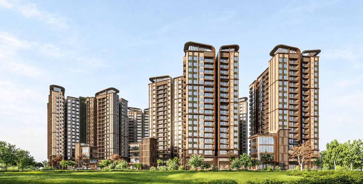 Phối cảnh cụm tháp căn hộ Norton Park nhìn từ trên cao