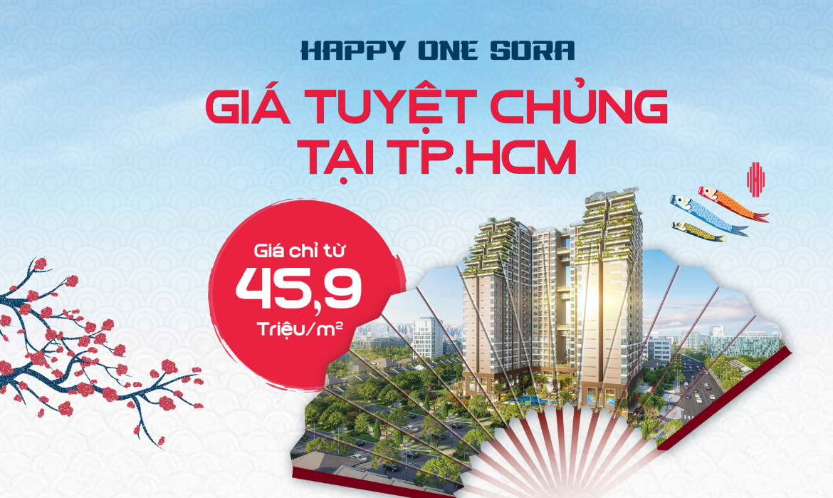 Căn hộ cao cấp Thủ Đức: Happy One Sora – Thiết kế độc vị, tầm nhìn Panorama bao trọn TP. Thủ Đức, giá từ 45.9 triệu/m²