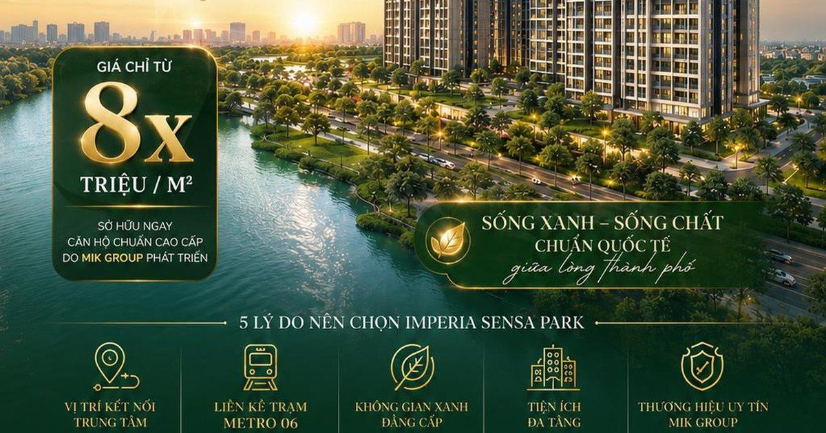 Phối cảnh Imperia Sensa Park bên sông Rạch Chiếc, mặt tiền đường Võ Chí Công