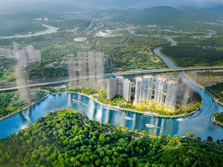 Phối cảnh tổng quan dự án Palm River, khu đô thị Palm City
