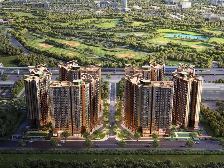 Phối cảnh toàn khu Norton Park Gamuda Land, sáu tòa 19 tầng trên Quốc lộ 13
