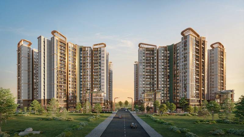 Trục đường chính giữa hai phân khu Norton Park