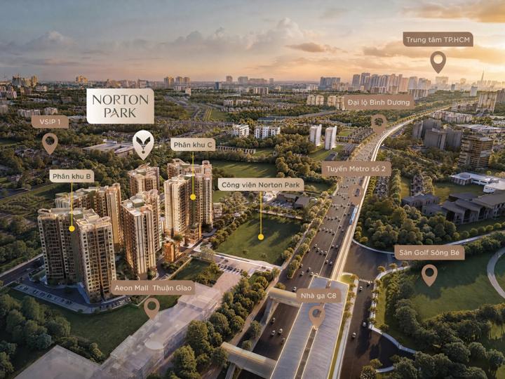 Căn hộ Norton Park Gamuda Land mặt tiền Quốc lộ 13, liền kề Aeon Mall Thuận Giao