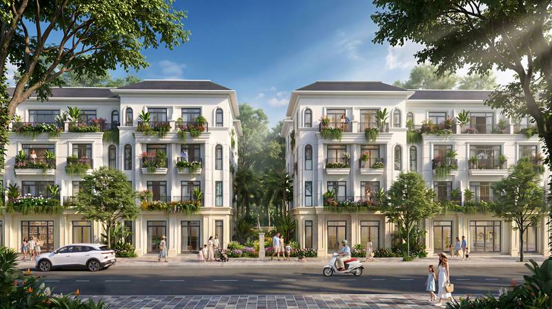 Mẫu nhà liền kề kiến trúc Tân cổ điển tại Vinhomes Saigon Park